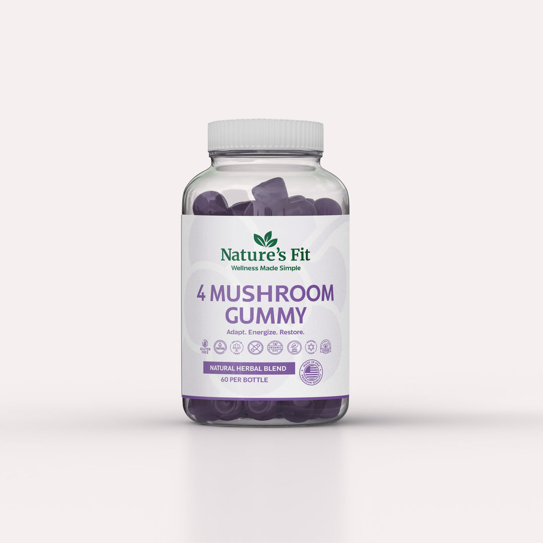 4 Mushroom Gummy — Focus & Immunity Blend
